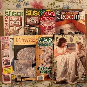 Lot of vintage crochet magazines